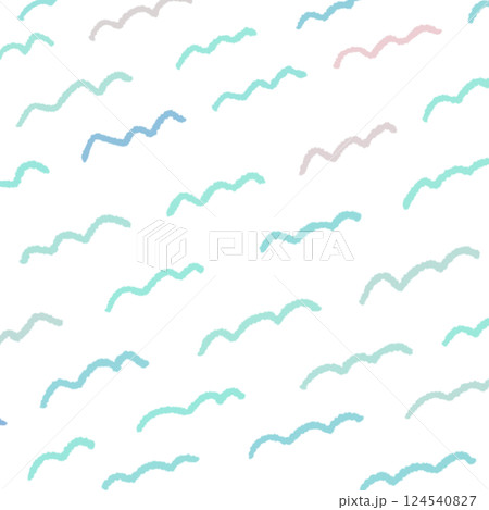 手描き波線の背景イラスト12 124540827