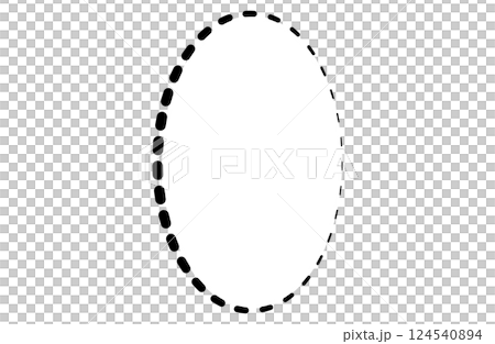 破線のふきだし 破線のふきだし 124540894