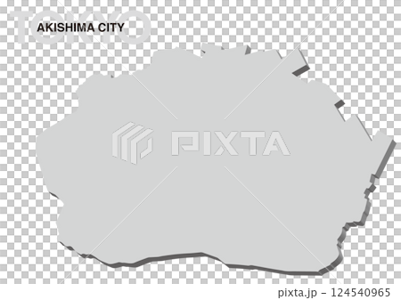 東京都昭島市の3D地図 124540965