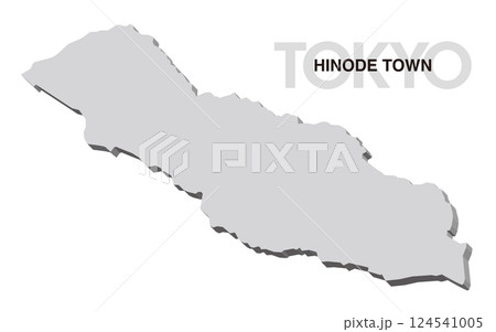 東京都日の出町の3D地図 124541005