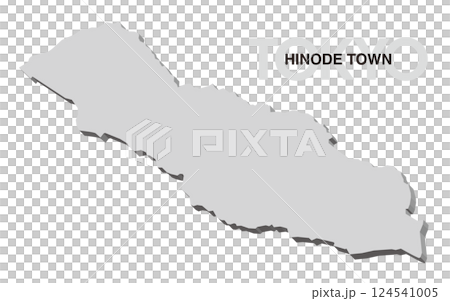 東京都日の出町の3D地図 124541005