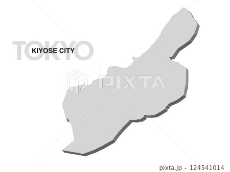 東京都清瀬市の3D地図 124541014