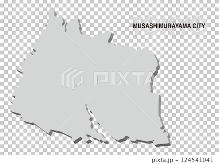 東京都武蔵村山市の3D地図 124541041