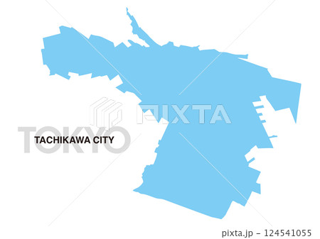 東京都立川市の地図 124541055