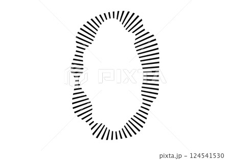 ふにゃふゃの破線のふきだし 124541530