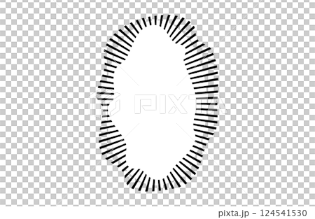 ふにゃふゃの破線のふきだし 124541530