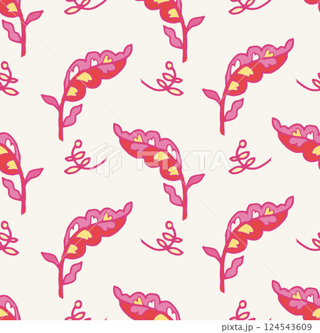 Elegant Floral Minimalist Pattern vector Elegant Floral Minimalist Pattern vector 124543609