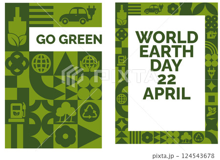 Go Green Earth Day Poster 124543678