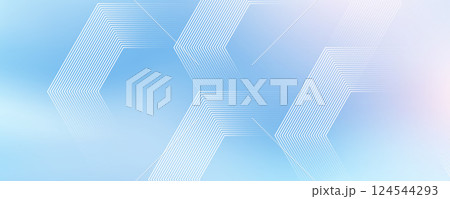 Modern medical or health care scientific abstract background with hexagons. Geometric stripe line art design for poster, brochure, cover, banner, header, website, presentation template 124544293