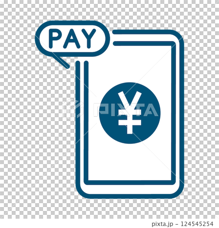 智慧型手機支付貨幣標記圖標 智慧型手機支付貨幣標記圖標 124545254