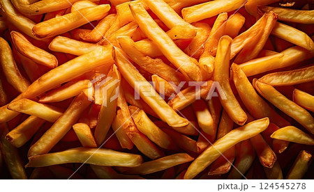 《AI画像》山盛りのポテトフライ 124545278