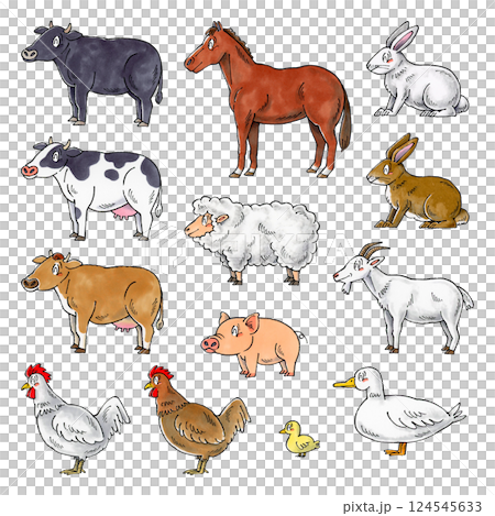 Livestock set (smile) 124545633
