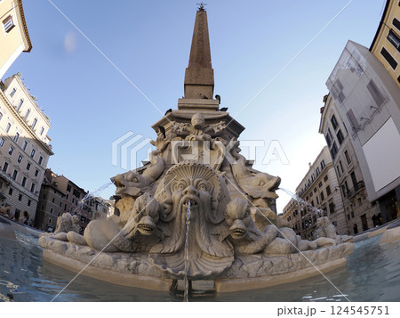 pantheon fountain piazza della rotonda rome detail 124545751