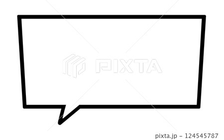 吹き出し　四角　 124545787