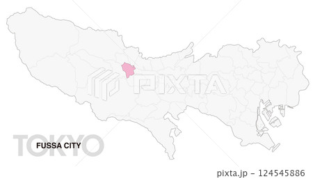 東京都福生市の位置地図 境界線有_01 124545886
