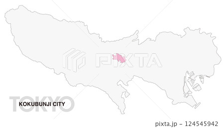 東京都国分寺市の位置地図 境界線無し_01 124545942
