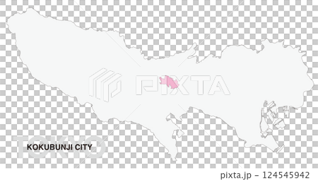 Location map of Kokubunji City, Tokyo No borders_01 124545942