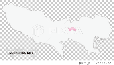 東京都武蔵野市の位置地図 境界線無し_01 124545972