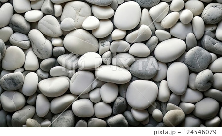 《AI画像》敷き詰められた白い石 124546079