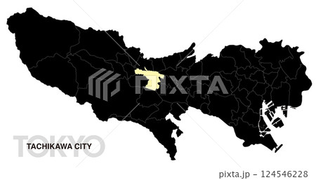 東京都立川市の位置地図 境界線有_02 124546228
