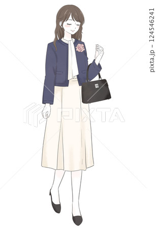 セレモニースーツを着た女性 124546241