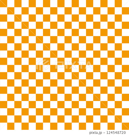 オレンジの市松模様 124548720