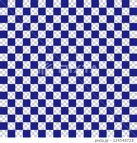 Navy blue checkered pattern 124548728