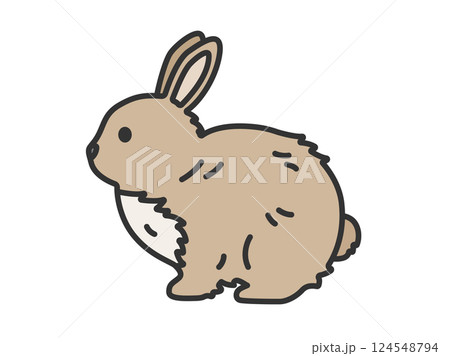 ウサギ（線画カラー）のイラストのイラスト素材 [124548794] - PIXTA