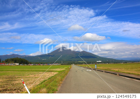 磐梯山　会津磐梯山　猪苗代　トヨタロード　田んぼ　猪苗代代塩川線　磐梯町　星野リゾート ネコマ 　　 124549175