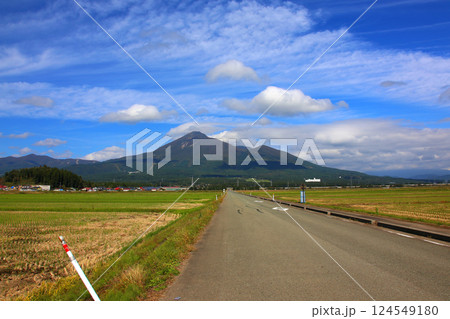 磐梯山　会津磐梯山　猪苗代　トヨタロード　田んぼ　猪苗代代塩川線　磐梯町　星野リゾート ネコマ 　　 124549180