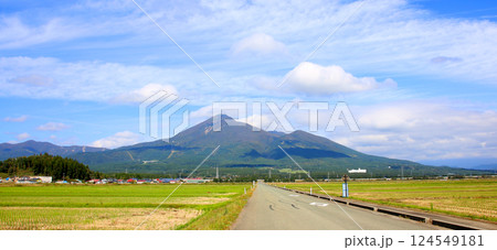 磐梯山　会津磐梯山　猪苗代　トヨタロード　田んぼ　猪苗代代塩川線　磐梯町　星野リゾート ネコマ 　　 124549181