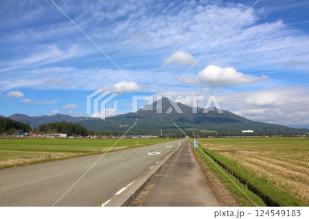 磐梯山　会津磐梯山　猪苗代　トヨタロード　田んぼ　猪苗代代塩川線　磐梯町　星野リゾート ネコマ 　　 124549183