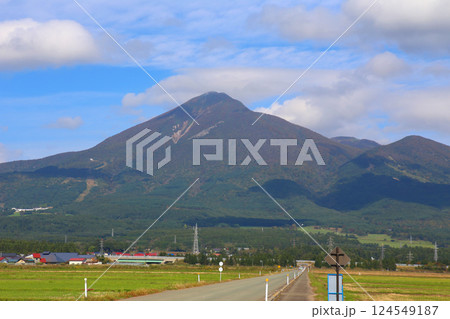 磐梯山　会津磐梯山　猪苗代　トヨタロード　田んぼ　猪苗代代塩川線　磐梯町　星野リゾート ネコマ 　　 124549187
