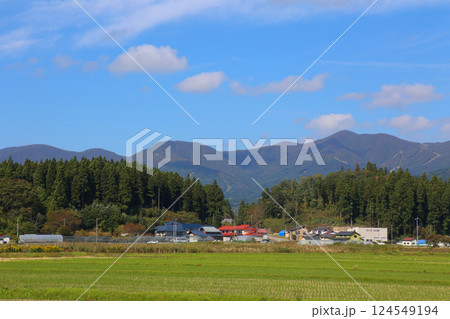 磐梯山　会津磐梯山　猪苗代　トヨタロード　田んぼ　猪苗代代塩川線　磐梯町　星野リゾート ネコマ 　　 124549194