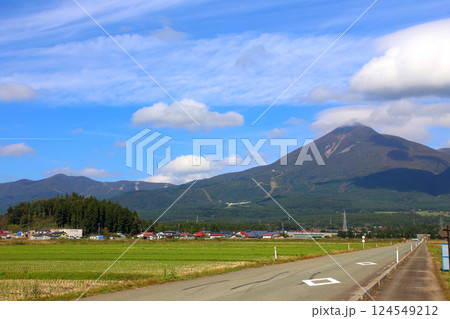 磐梯山　会津磐梯山　猪苗代　トヨタロード　田んぼ　猪苗代代塩川線　磐梯町　星野リゾート ネコマ 　　 124549212