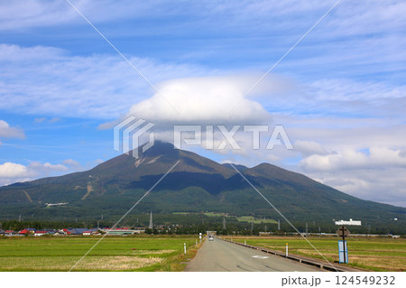 磐梯山　会津磐梯山　猪苗代　トヨタロード　田んぼ　猪苗代代塩川線　磐梯町　星野リゾート ネコマ 　　 124549232