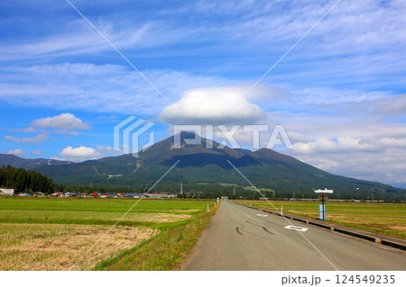 磐梯山　会津磐梯山　猪苗代　トヨタロード　田んぼ　猪苗代代塩川線　磐梯町　星野リゾート ネコマ 　　 124549235