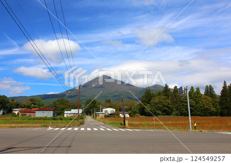 磐梯山　会津磐梯山　猪苗代　トヨタロード　田んぼ　猪苗代代塩川線　磐梯町　星野リゾート ネコマ 　　 124549257