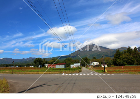 磐梯山　会津磐梯山　猪苗代　トヨタロード　田んぼ　猪苗代代塩川線　磐梯町　星野リゾート ネコマ 　　 124549259