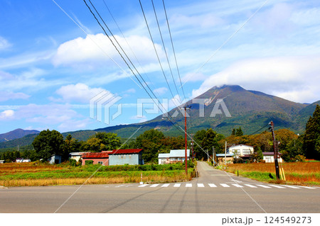 磐梯山　会津磐梯山　猪苗代　トヨタロード　田んぼ　猪苗代代塩川線　磐梯町　星野リゾート ネコマ 　　 124549273