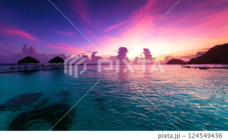 南国の海の風景 124549436