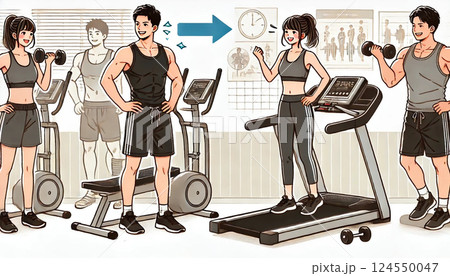 ジムで筋トレダイエット ジムで筋トレダイエット 124550047