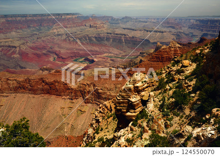 Hazy Sky Day At The Grand Canyon Arizona 124550070