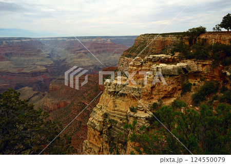 Hazy Sky Day At The Grand Canyon Arizona 124550079