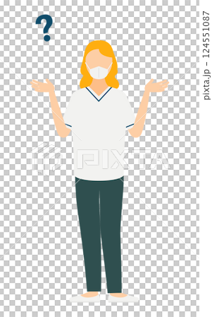 一位金髮女護士有問題的簡單例子 一位金髮女護士有問題的簡單例子 124551087