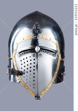 Medieval Bascinet Helmet with Pig Face Visor 124551221