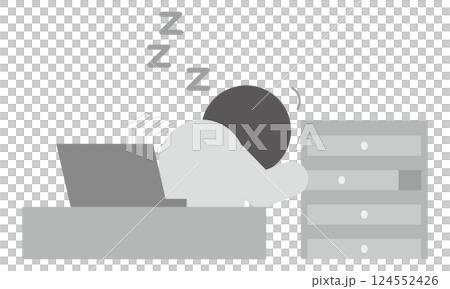 引き出しをあけながら居眠りしている会社員のピクトグラム素材 引き出しをあけながら居眠りしている会社員のピクトグラム素材 124552426