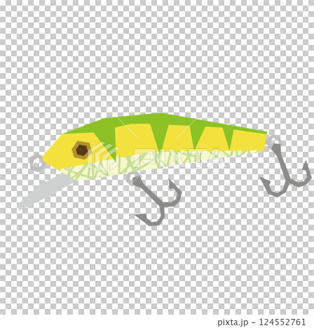 切り絵風のルアー 124552761