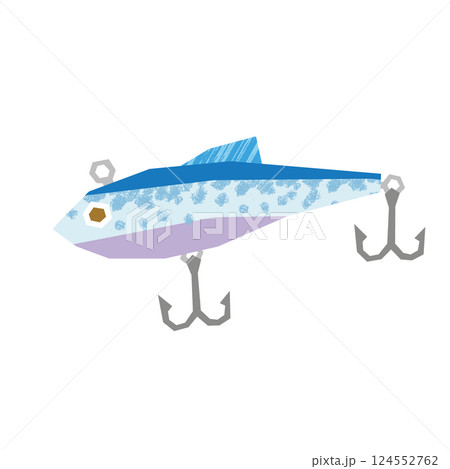 切り絵風のルアー 124552762