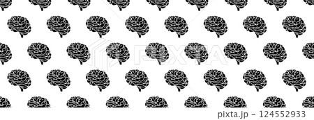 Brains Seamless Pattern. Brains Seamless Pattern. 124552933